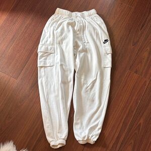 Nike White Cargo Joggers